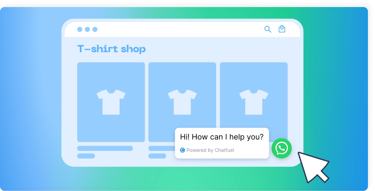 A Whatsapp button in the Shopify store